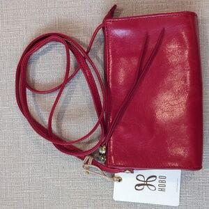 НОВО Jewel Leather Crossbody Bag Crimson Red Small Bag Purse NWT
